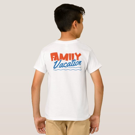 Sunset Family Cruise Oranje Kinderen T-shirt (Achterkant volledig)
