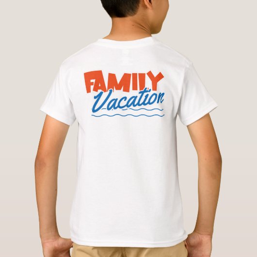 Sunset Family Cruise Oranje Kinderen T-shirt (Achterkant)