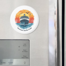Sunset Family Name Vacation Cruise Ship Keepsake Magneet