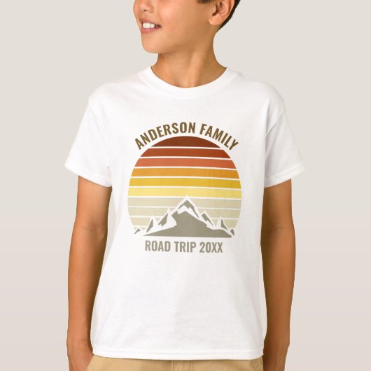 Sunset Family Reunion Custom Mountains Kinder T-shirt (Voorkant)