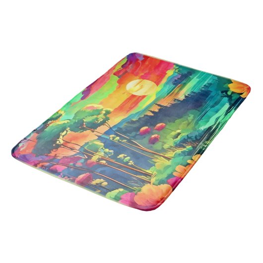 Sunset Fantasy Landschap Badmat (Gekanteld)