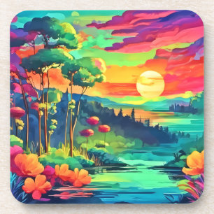 Sunset Fantasy Landschap Bier Onderzetter