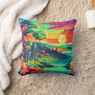 Sunset Fantasy Landschap Kussen