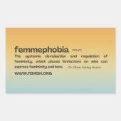 Sunset FEMMEPHOBIA Sticker (Voorkant)