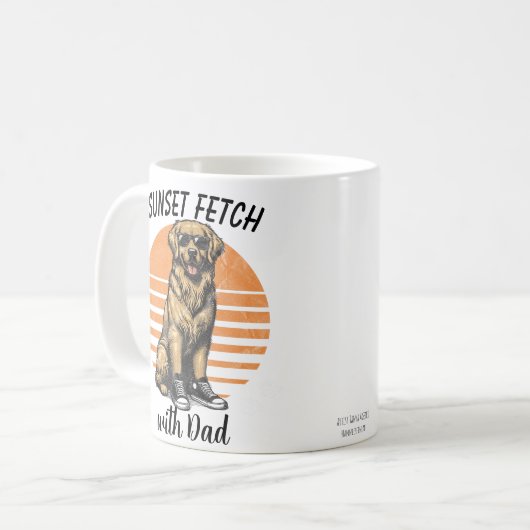 SunSet Fetch / Golden Retriever Koffiemok (Voorkant links)