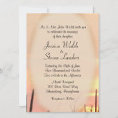 Sunset Field Wedding Invitation Kaart (Voorkant)
