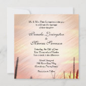 Sunset Field Wedding Invitation Kaart (Voorkant)