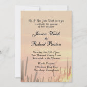 Sunset Field Wedding Invitation Kaart (Voorkant)