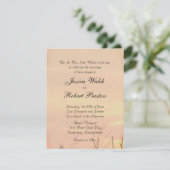 Sunset Field Wedding Invitation Kaart (Staand voorkant)