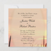 Sunset Field Wedding Invitations Kaart (Voorkant)