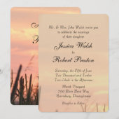 Sunset Field Wedding Kaart (Voorkant / Achterkant)