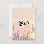 Sunset Field Wedding RSVP Kaartje (Achterkant)