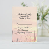 Sunset Field Wedding RSVP Kaartje (Staand voorkant)