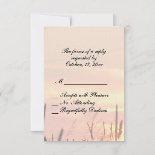 Sunset Field Wedding RSVP Kaartje