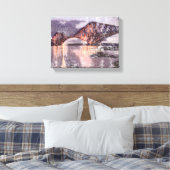 Sunset Firth of Forth Railway Bridge Canvas Afdruk (Insitu (Slaapkamer))