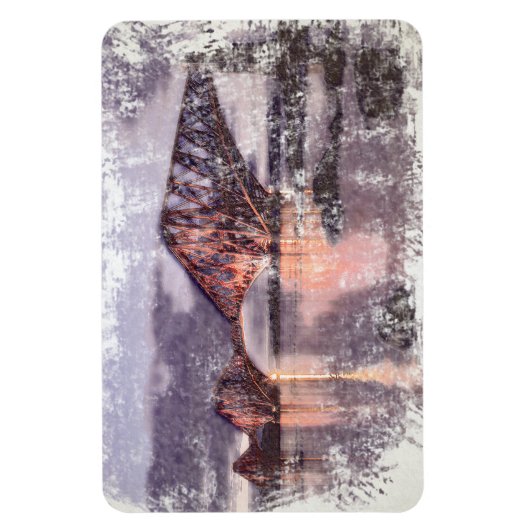 Sunset Firth of Forth Railway Bridge Magneet (Verticaal)