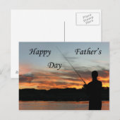 Sunset Fishing Vaderdag briefkaart (Voorkant / Achterkant)