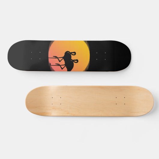 Sunset Flamingo Tranquility Skateboard (Horizontaal)