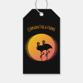 Sunset Flamingos Event Label Cadeaulabel (Voorkant)