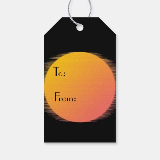 Sunset Flamingos Event Label Cadeaulabel (Achterkant)