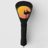 Sunset Flamingos Golfheadcover (Voorkant)