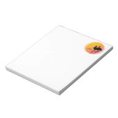 Sunset Flamingo's met persoonlijke naam Notitieblok (Linkerzijde)