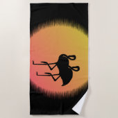 Sunset Flamingos Strandlaken (Voorkant)