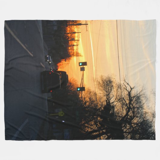 Sunset Fleece Deken (Voorkant (Horizontaal))