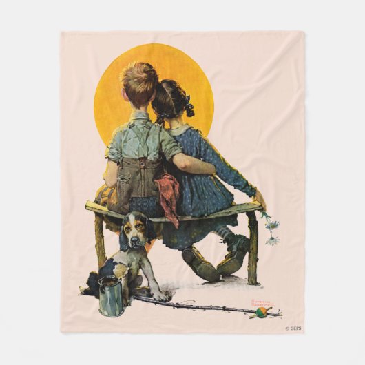 Sunset Fleece Deken (Voorkant)