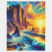 Sunset Fleece Deken (Voorkant)