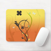 Sunset Floral Illustration Muismat (Met muis)