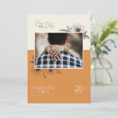 Sunset Floral Save The Date (Staand voorkant)