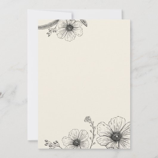 Sunset Floral Save The Date (Achterkant)