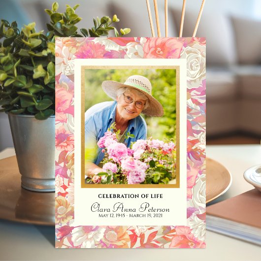 Sunset Florals Celebration of Life Programme Programma