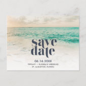 Sunset Florida Beach Bruiloft Save the Date Aankondigingskaart (Voorkant)
