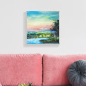Sunset Flow - Artistic Wall Art Canvas Afdruk (Insitu (Woonkamer))