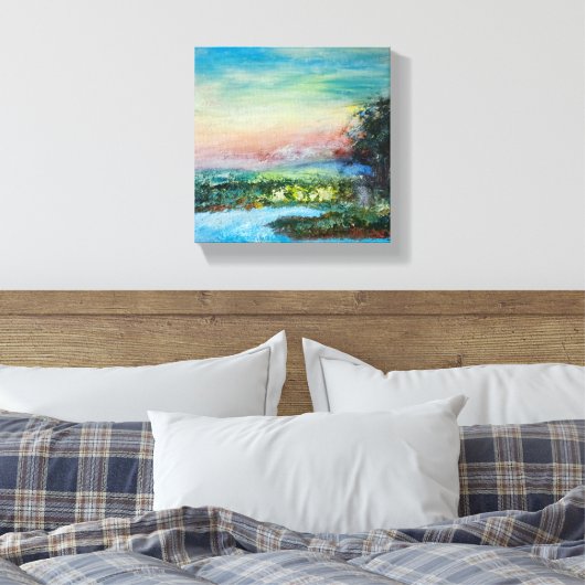 Sunset Flow - Artistic Wall Art Canvas Afdruk (Insitu (Slaapkamer))
