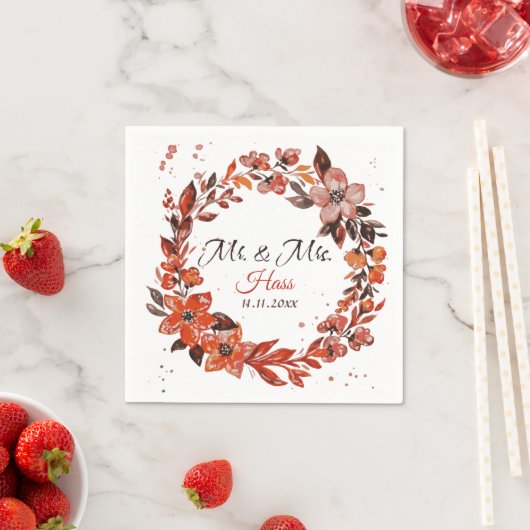 Sunset Flowers Servet (Insitu)