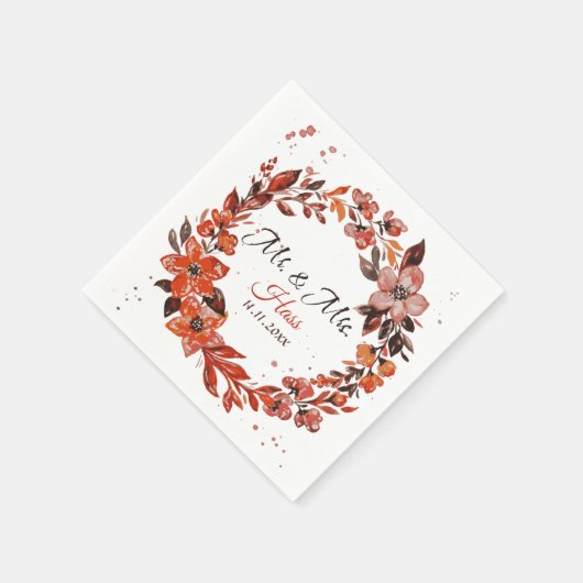 Sunset Flowers Servet (Hoek)