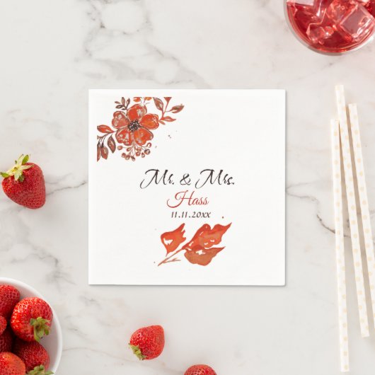 Sunset Flowers Servet (Insitu)