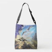 Sunset Flying Seagull Crossbody Bag Tas (Achterkant)