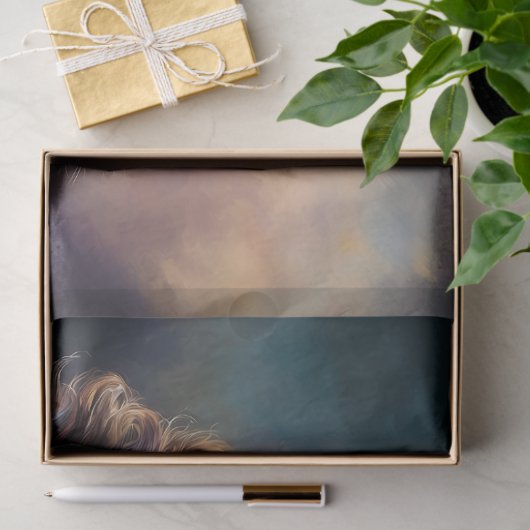 Sunset Foal Portrait Art Decoupage Tissuepapier (Geschenk)