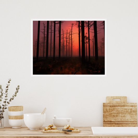 Sunset Fog Poster (Keuken)