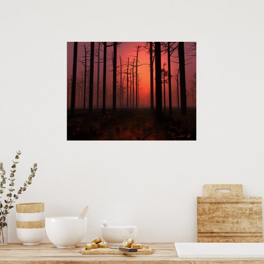 Sunset Fog Poster (Keuken)