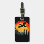  Sunset Forest Dragon Bagagelabel (Voorkant verticaal)