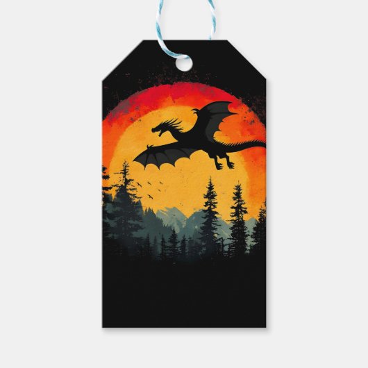  Sunset Forest Dragon Cadeaulabel (Voorkant)