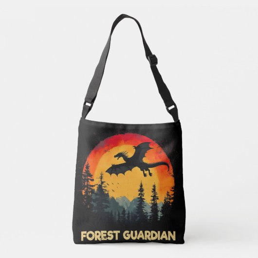  Sunset Forest Dragon Crossbody Tas (Achterkant)