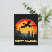 Sunset Forest Dragon Feestdagenkaart (Staand voorkant)