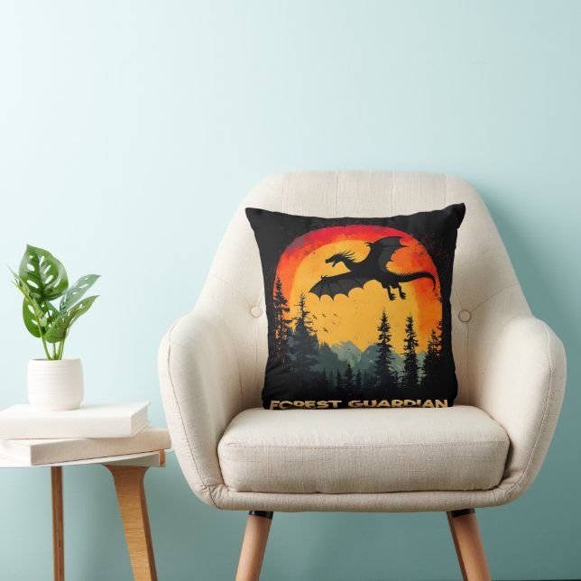  Sunset Forest Dragon Kussen (Stoel)