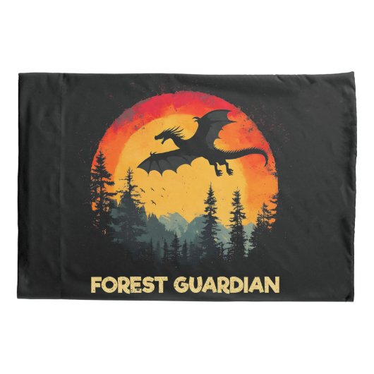 Sunset Forest Dragon Kussensloop (Achterkant)